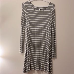 Grey and white striped Old Navy Dress